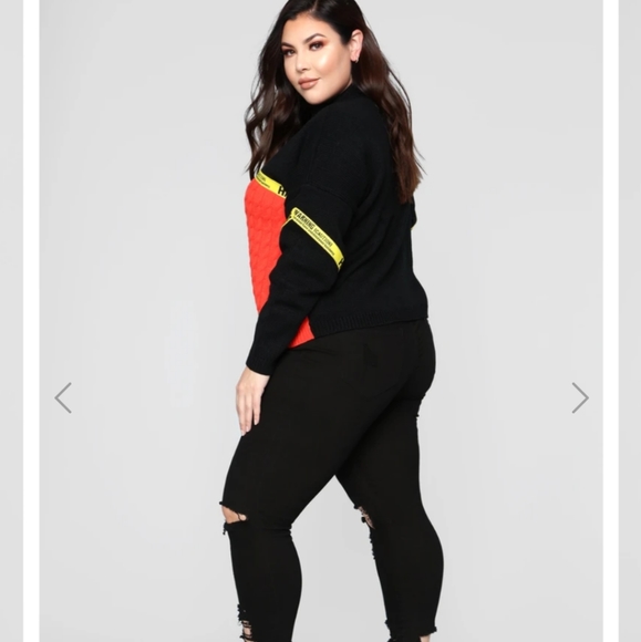 FashionNova Youve Been Warned Sweater Women 1X NWT - Picture 10 of 13